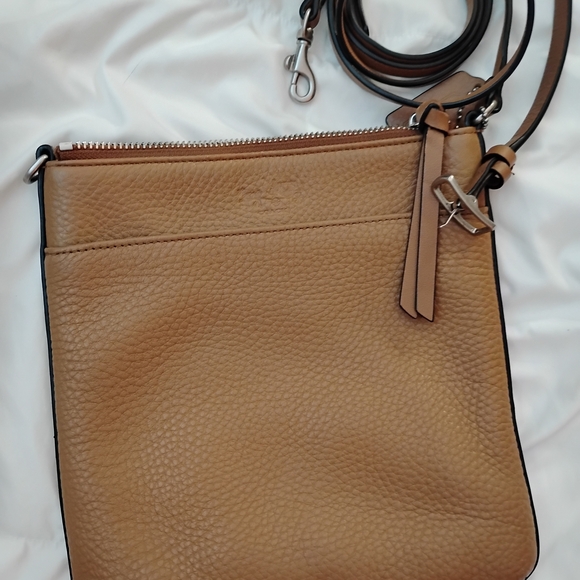 Coach Handbags - Coach Tan Leather Crossbody Bag